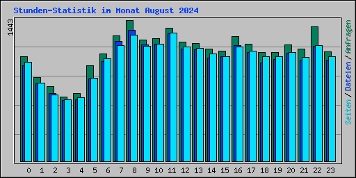 Stunden-Statistik im Monat August 2024