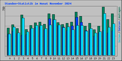 Stunden-Statistik im Monat November 2024