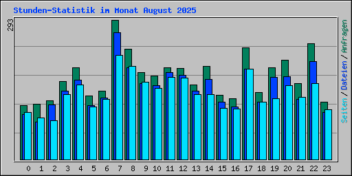 Stunden-Statistik im Monat August 2025